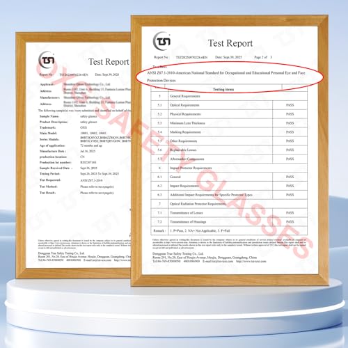 OXG Anti Fog Safety Glasses with Foam Gasket, ANSI Z87.1 Protective Eyewear - color: 3p-clear Lens/Yellow Frame