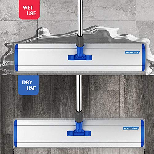 24 in Microfiber Wet & Dry Mops Heavy Duty Commercial Flat Floor Mop - size: 24 IN