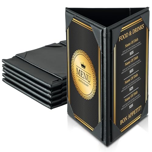 Table Tent Triangle Menu Holders 4" x 6", 5 Pack 3-Side - size: 5 Pack, 4" x 6"