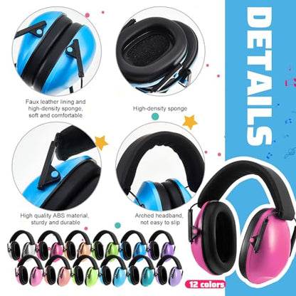 Amylove 12 Pcs Kids Noise Cancelling Headphones Ear Muffs Macaron Style - size: Universal Fit (kids & Adults), style: Macaron Style