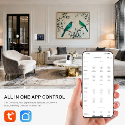 PGST A107F Home Alarm System with 1080P HD Security Camera,Dual Protection