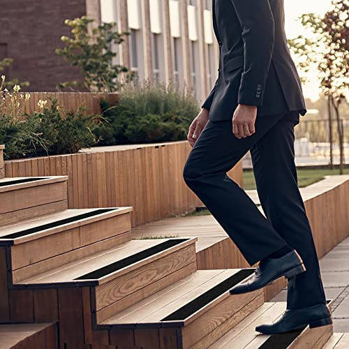 Anti Slip Tape Black 4Inch x 30FT Non Skid Tape, Best Grip Non Slip Strips Tape High Traction Friction Abrasive Adhesive for Stairs Step - color: Black