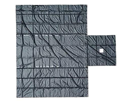 Mytee Products 16' x 20' Black Steel Tarp for Heavy Duty Truck Cargo - 18 Oz Vinly Flatbed Tarps with 4' Drop - Waterproof Tarp for Trailers to Protect Cargo from Wind, Rain, Snow and Sun - size: 16' x 20' (4' Drop)