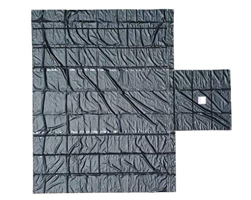 Mytee Products 16' x 20' Black Steel Tarp for Heavy Duty Truck Cargo - 18 Oz Vinly Flatbed Tarps with 4' Drop - Waterproof Tarp for Trailers to Protect Cargo from Wind, Rain, Snow and Sun - size: 16' x 20' (4' Drop)