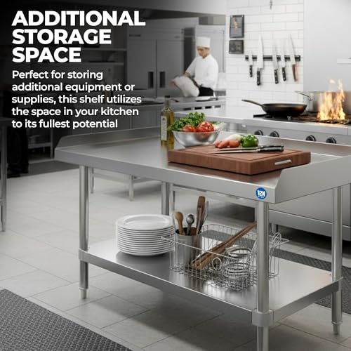 72" x 24" Stainless Steel Equipment Stand, 24" Tall - size: 72" x 24"