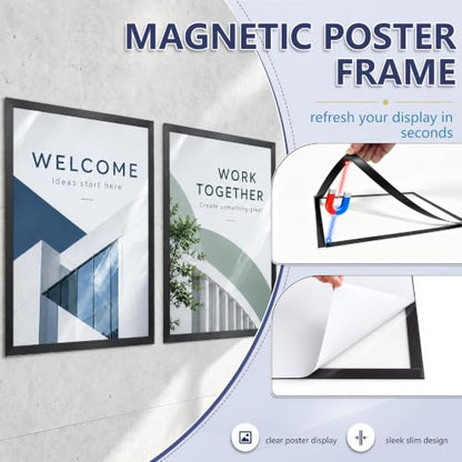 Magnetic Sign Holder,8.5×11 Magnetic Paper Holder,6-Pack,Black - color: Black, size: 8.5x11 - 6 Pack