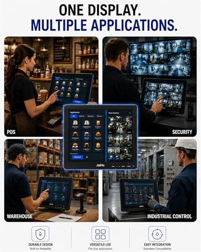 17-Inch Widescreen Touchscreen Monitor, 1280x1024 HD 4:3 Aspect Ratio IPS Display with BNC HDMI VGA AV USB Input, 400cd/m² High Brightness Touch Screen for POS System Kiosk Industrial Control - size: 17Inch/4:3