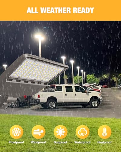 LED Parking Lot Light 200W 28000LM 5000K, Commercial Outdoor Area Lighting - size: 200w