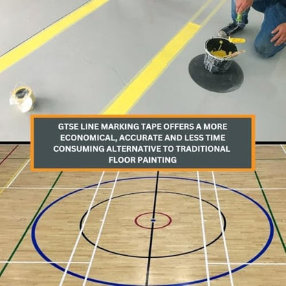 GTSE - Black Vinyl PVC Floor Tape 2 inch x 108ft Safety Marking Tape - color: Black, size: 2" x 108 ft