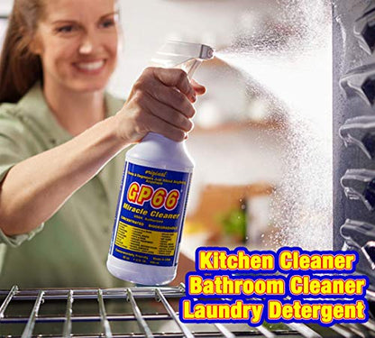 GP66 Green Miracle Cleaner Super Size (32 oz) – Powerful American Made All-Purpose Cleaner, Heavy Duty Concentrated Formula Cleans Kitchens, Bathrooms, Laundry, Ovens, Floors, Engines & More - size: 32 Fl Oz (Pack of 1)