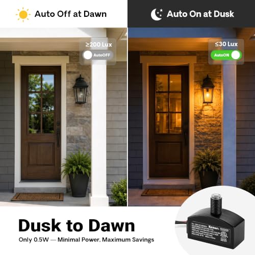 120V AC Dusk to Dawn Photocell Light Sensor, Outdoor Hard-Wired - size: 120V 2 Pack