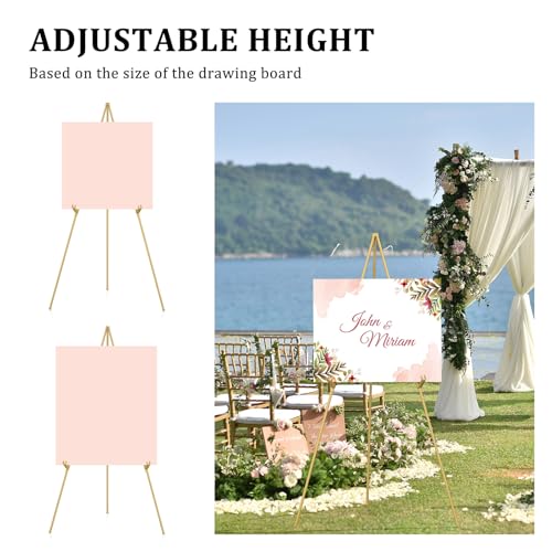 Display Easel Stand for Wedding Sign, Tripod Collapsible Portable Easel