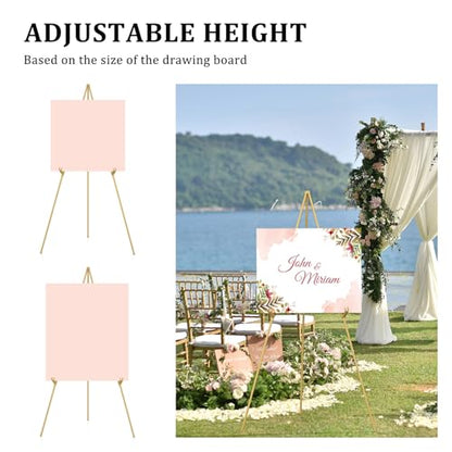 Display Easel Stand for Wedding Sign, Tripod Collapsible Portable Easel