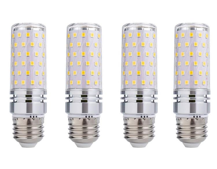 8W LED Corn Light Bulb - Equivalent 60W Incandescent, 800LM, E26 Base Daylight 6500K Non-Dimmable, 4-Pack - color: Daylight 4 Pack