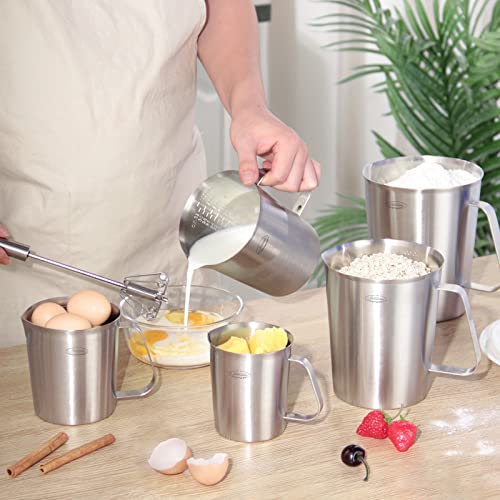 Newness 4 Cup Stainless Steel Measuring Cup, Metal Measure Cup, 32 Oz,1.0 L - size: 32 OZ (4 Cup, 1000 ML)
