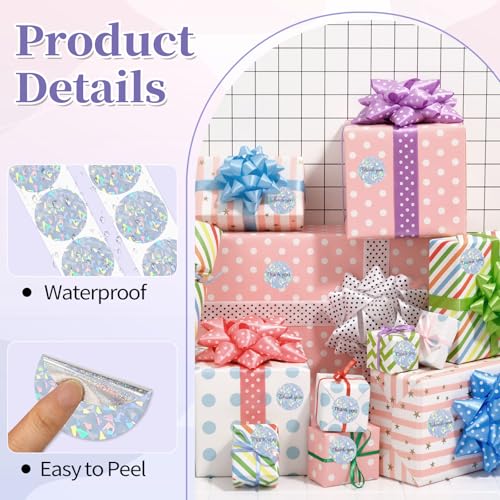 1.5 Inch Thermal Labels,Holographic Circle Direct Thermal Stickers,for Address Design DIY Logo Business(300 pcs/Glass Fragments) - color: Glass Fragments, size: 1.5 inch