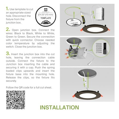 ASD 6 Pack LED Recessed Lighting 4 Inch 9W, 5 CCT 2700K-5000K CRI90+, IC Rated Ultra Thin Dimmable Ceiling Lights with J Box, Canless Wafer Downlight, Round Slim Panel Light, Energy Star ETL, Bronze - color: Bronze, size: 4 Inch 6 Pack