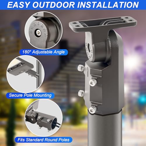 LED Parking Lot Light Mounting Bracket, Waterproof and Rust-Proof, Slip Fitter Mount Accessory for LED Shoebox Parking Lot Light, Outdoor Area Street Lighting Mounting Bracket - color: Slip Filter Bracket
