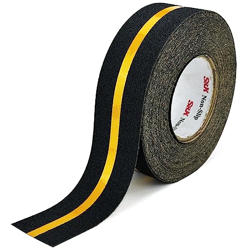 S&X Anti Slip Tape 2in x 60ft Grip Tape for Stairs & Ramps, Reflective - color: Black/Reflective, size: 2" X 60'