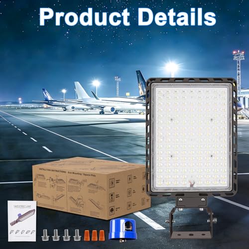 350W LED Parking Lot Lights Outdoor Trunnion Mount 5000K 3Pack - size: 350W/Trunnion/3PC
