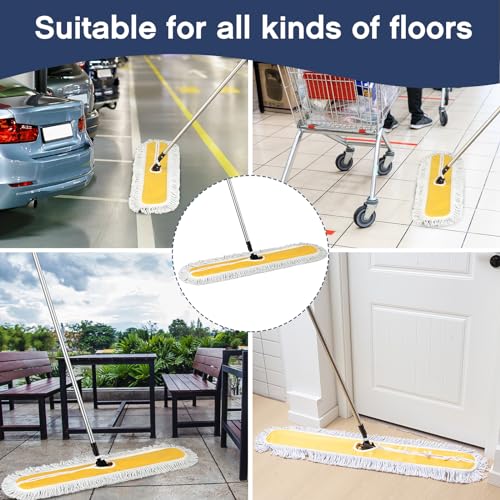 Suclain 2 Pack Dust Mop with Adjustable Handle, Floor Sweeper, 43 Inch