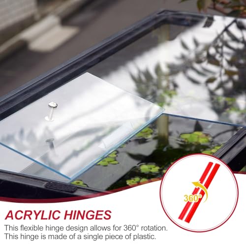 uxcell 2pcs Acrylic Flexible Hinges 150x35mm Invisible Living Hinge 360° - size: 150x35mm