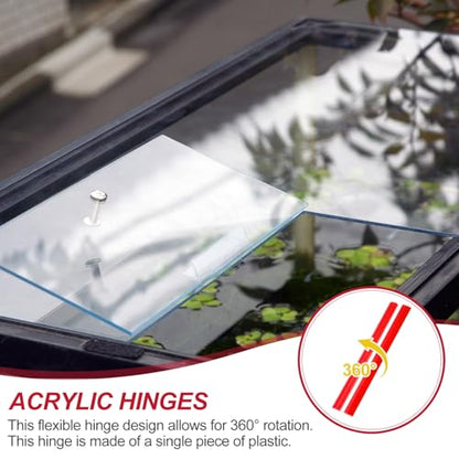 uxcell 2pcs Acrylic Flexible Hinges 150x35mm Invisible Living Hinge 360° - size: 150x35mm
