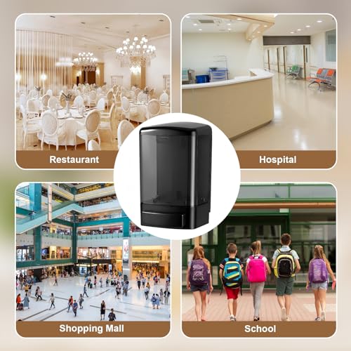 Hushee 1 Pcs Wall Mounted Soap Dispenser,33.8 Oz 1000 Ml,All Black - color: All Black, size: 33.8 oz 1000 ml