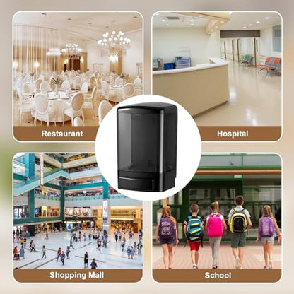 Hushee 1 Pcs Wall Mounted Soap Dispenser,33.8 Oz 1000 Ml,All Black - color: All Black, size: 33.8 oz 1000 ml