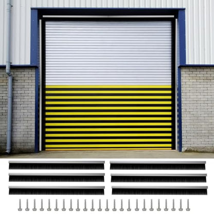 8 x 8ft Garage Door Brush Seal Kit, 3" Heavy Duty Nylon Brush with Aluminum Track for Roll Up, Commercial & Barn Doors, Blocks Dust, Drafts, Energy Saving - size: 3" Brush Seal for 8x8ft Door