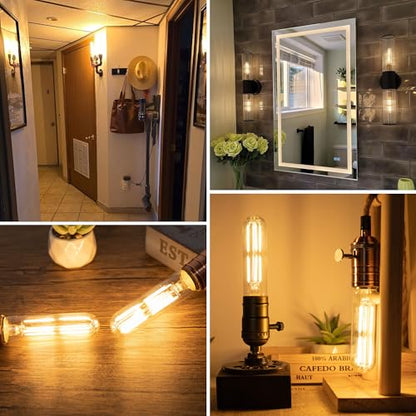 Dimmable E26 T10 LED Bulb Tube Light Bulbs 6W,2700K Solf White 600LM - color: Warm White 2700k, size: 5 Inch-4 Count