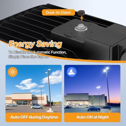 150W LED Parking Lot Lights 18000LM 5000K 110V/120V Arm Mount - size: 150W 2PACK