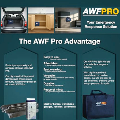 AWF PRO Portable Economy Universal Spill Kit, 25 Pieces - size: Economy Spill Kit