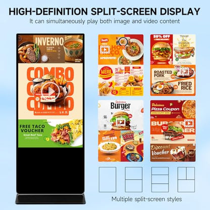 49" 4K Digital Signage Display Touch Screen Kiosk for Showroom, Restaurants - size: 49 inch 4K