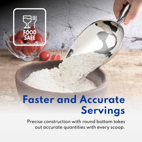 New Star Foodservice Stainless Steel Bar Ice Flour Scoop, 18-Ounce - size: 18-Ounce Stainless Steel