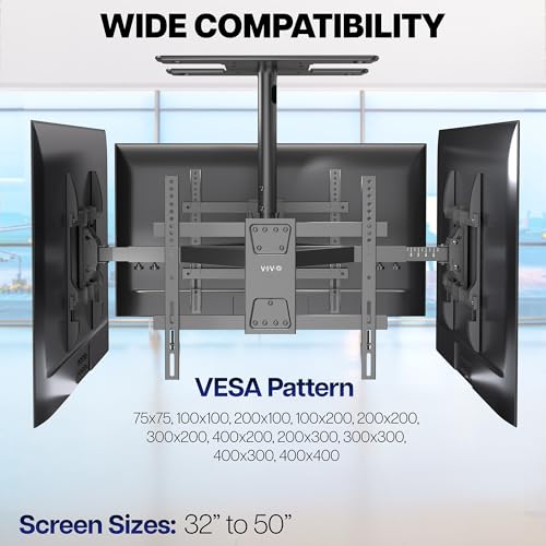 VIVO Quad TV Ceiling Mount for 32 to 50 inch Screens, MOUNT-VC450 - size: Quad Mount