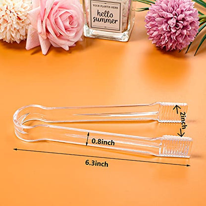Roshtia 12 Pcs Plastic Mini Candy Buffet Scoops and Serving Tongs Set