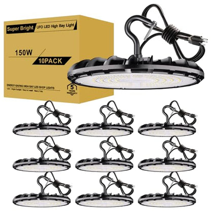 UFO LED High Bay Light 150W 16500LM 5000K High Bay LED Shop Lights