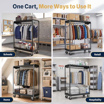 HOKEEPER Clothes Rack Load 1000LBS Commercial Clothing Rack Heavy Duty - size: 20"D*47.2"W*70.5"H