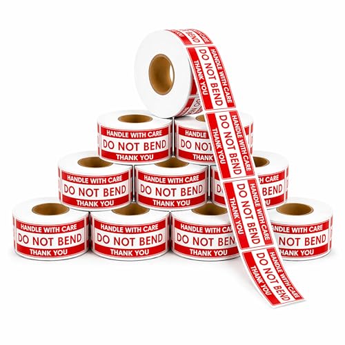 1" X 3" Do Not Bend Stickers (10000 Labels, 10 Rolls) - Handle with Care - color: Do Not Bend