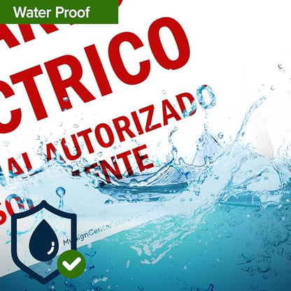 Electrical Room Authorized Personnel Only Bilingual Sign, 10x7 Inches, Rust Free .040 Aluminum, Fade Resistant, Made in USA by My Sign Center - size: 7x10 Aluminum