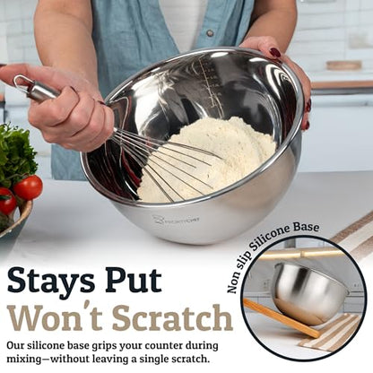 28pc Stainless Steel Mixing Bowls with Lids Set, 1.5-5 Qt, Khaki - color: Utensils - Khaki