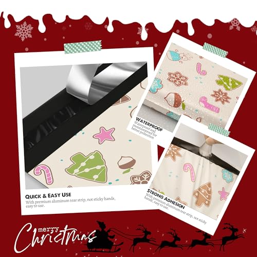Christmas Poly Mailer 10x13 Inch 25 Pcs, Christmas Elements - color: Christmas Elements, size: 10x13 Inch 25Pcs