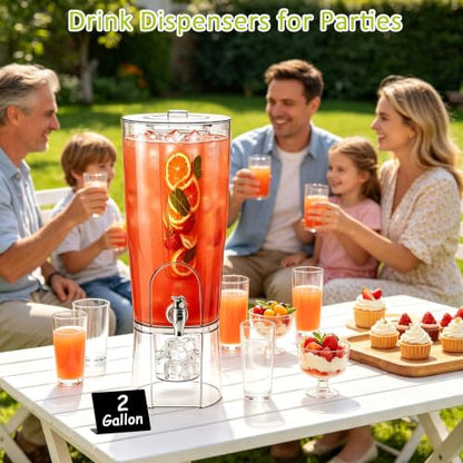 Spaclear 2 Gallon Drink Dispenser with Leak-Proof Spigot & Fruit Infuser