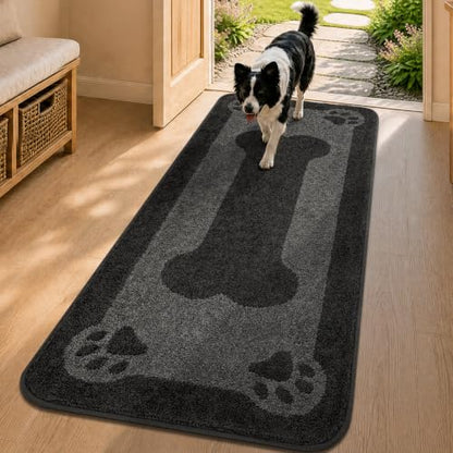 BSICPRO Dog Door Mat 24"x59", Charcoal Gray Dirt Trapping Mud Mat - color: Charcoal Gray, size: 24"x59"