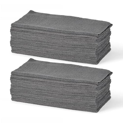 Amazon Basics Microfiber Cleaning Cloths, Ultra Absorbent, Lint Free, Streak Free, Non-Abrasive, Reusable and Washable, 12" x 12", Grey, 36 Pack - style: 36-Pack