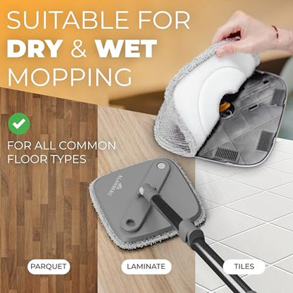 Mop and Bucket Set, Mops for Floor Cleaning, Spin Mop, Gray - color: Gray