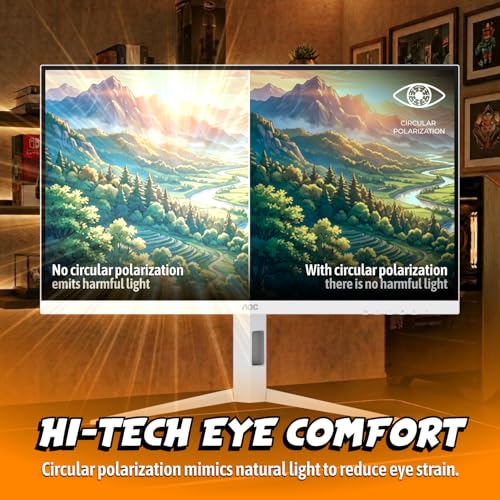 AOC 27 Inch Gaming Monitor QHD 320Hz Mini-LED HDR1000, White, Q27G4SLM/WS - size: 27" 320Hz Mini-LED White