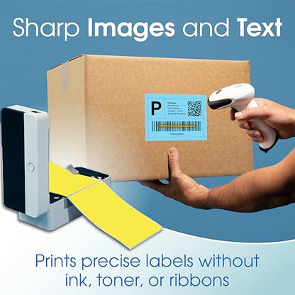 4" X 6" Orange Direct Thermal Fanfold Labels (500 Count, 1 Stack) - color: Orange