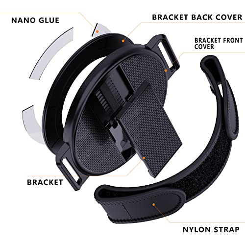 360 Degree Rotating Sticky Tablet Stand, Multi-Angle Adjustable Adhesive Tablet Stand with Hand Strap, Compatible with iPad Pro 11/12.9, Air, Samsung Galaxy Tabs, 9.7"-13" Tablets - color: Black, size: 6.22inch